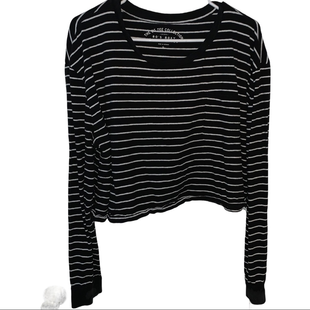 Black & White Crop Top
